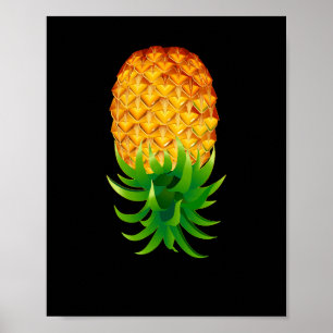 Uppsida ned, ananas poster