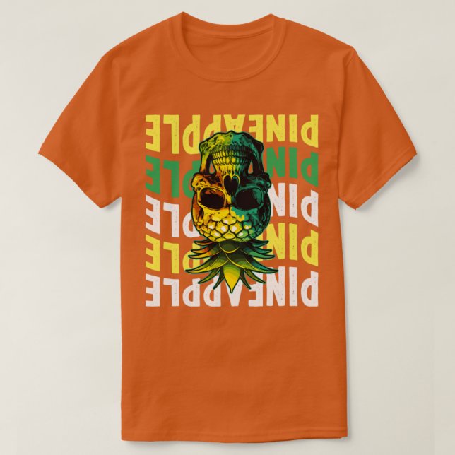 Uppsida ned, ananas t shirt (Design framsida)