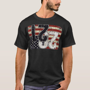 Uppsida ned i Flagga 2021 Amerika i nöd T Shirt