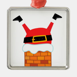 Uppsida ned i tomten julgransprydnad metall