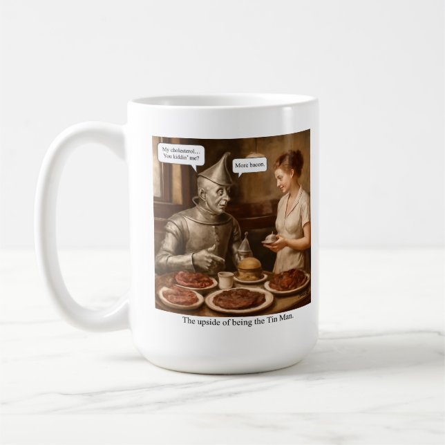 Uppsidan av Tin Man Kaffemugg (Vänster)