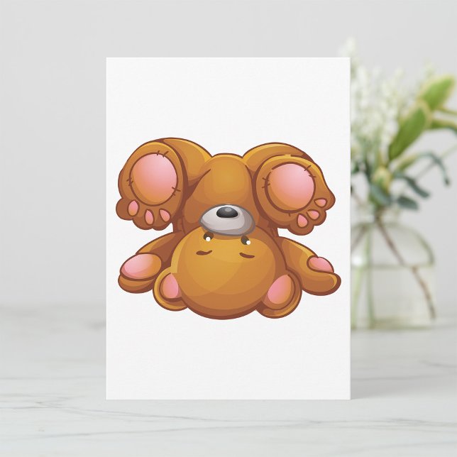 Uppside Ned Teddybjörn Inbjudningar (Skapare uppladdad)