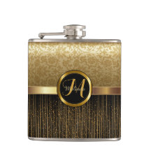 Uppskala Monogram Golden Mönster Design