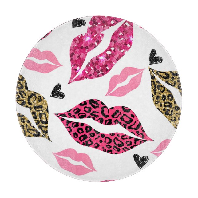 Uppskärande Läppar: Leopard Mode Mönster (Framsidan)