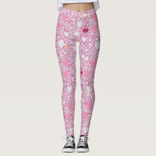 Uppskärningshögar Mönster 01 Offwhite BG Leggings