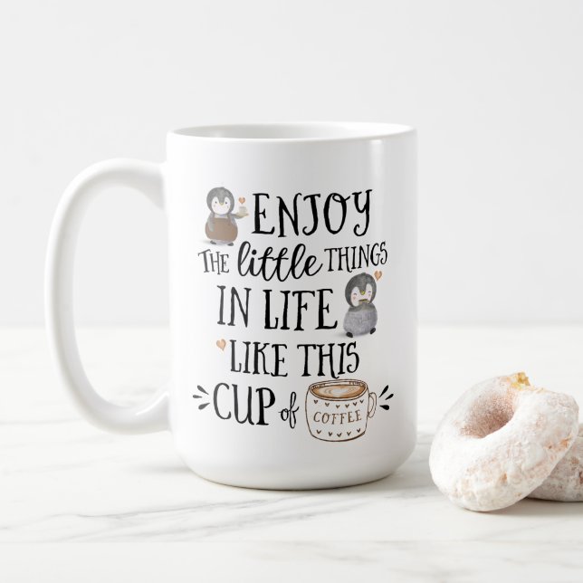 Uppskatta de små sakerna i livet som kaffemugg (Med munk)