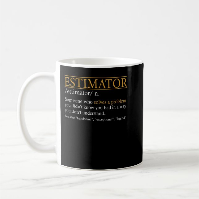Uppskattning av beräkningsuppskattning av jobb EST Kaffemugg (Vänster)