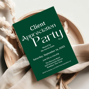 Uppskattning av Emerald grönt-kunder, party tacksa Inbjudningar