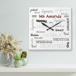 Uppskattning av inspirationspumpen Ord Mentor Teac Fyrkantig Klocka