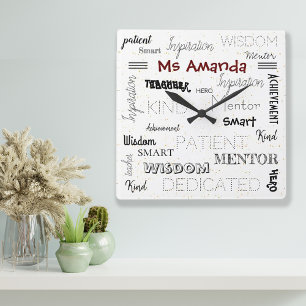Uppskattning av inspirationspumpen Ord Mentor Teac Fyrkantig Klocka