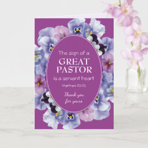 UPPSKATTNING AV PASTOR Servant Heart TACK Kort