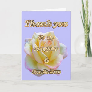 Uppskattning av tack till dotter och svärson kort