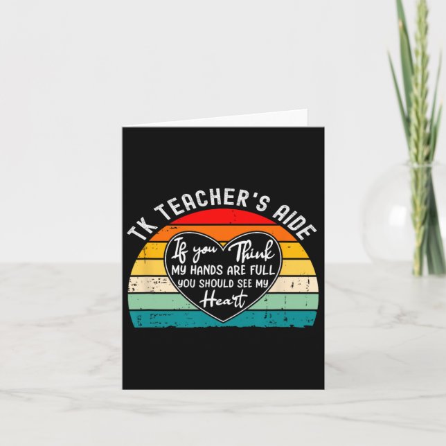 Uppskattning av Tk Teacher's Aide Back to school Kort (Framsida)