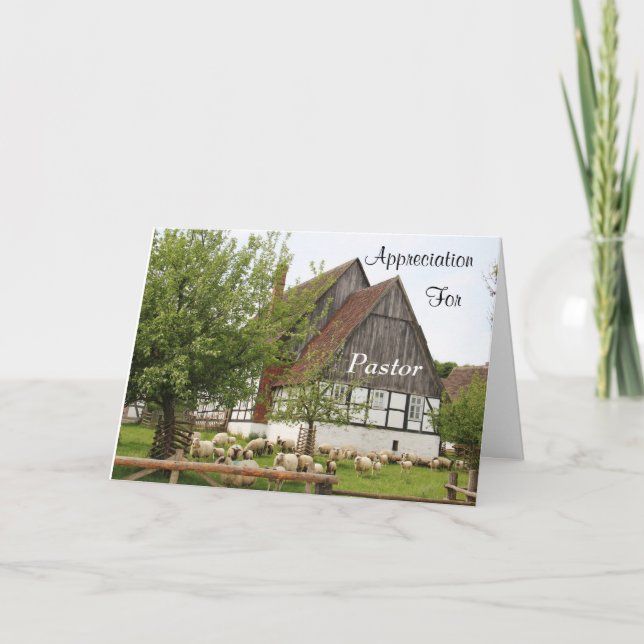 Uppskattning - för pastor tack kort (Framsida)