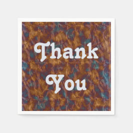 Uppskattning Måltid, Elegant Guld Blue Tack Pappersservett