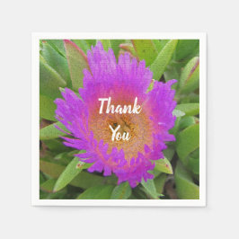 Uppskattning Måltid för lätt Lila Tack blomma Pappersservett
