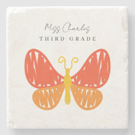 Uppskattningsgåva för färgstarka moderna Cute Teac Stenunderlägg