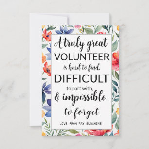 uppskattningsvecka för frivilliga tropiska kort