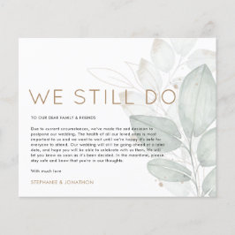 Uppskjutandet av budgeten Bröllop - vi meddelar fo