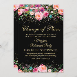 Uppskjuten Annonsering Blommig Pensioneringsfest Inbjudningar