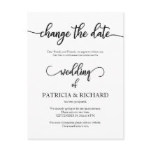 Uppskjuten Bröllopsdatum Kungörelse Billig Elegant