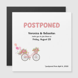 UPPSKJUTEN Bröllopshändelse till framtida datum Magnetisk Inbjudningskort