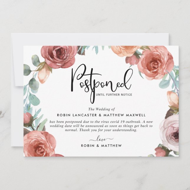 Uppskjuten evenemangshändelse, Blush Peach-kort Inbjudningar (Framsida)