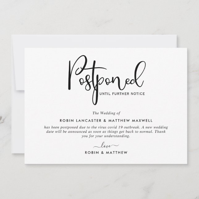 Uppskjuten evenemangshändelse, modernt kort (Framsida)