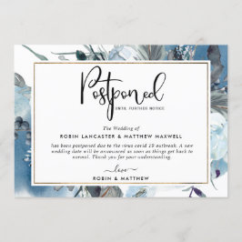 Uppskjuten evenemangshandling Blå blommig kort