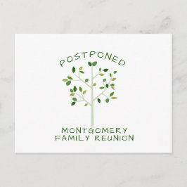 Uppskjuten familjerättning Enkel Grönt-familj Träd Inbjudan Vykort