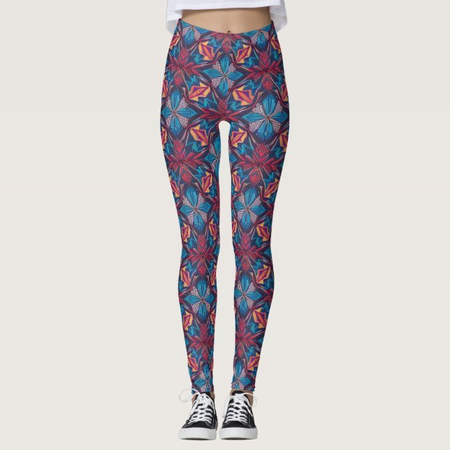 Uppskjuten grönt leggings (Framsida)