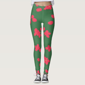Uppskjuten grönt leggings