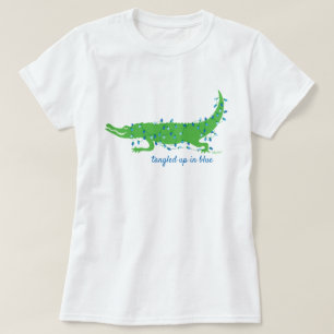 Uppskjuten i blå T-skirt T Shirt