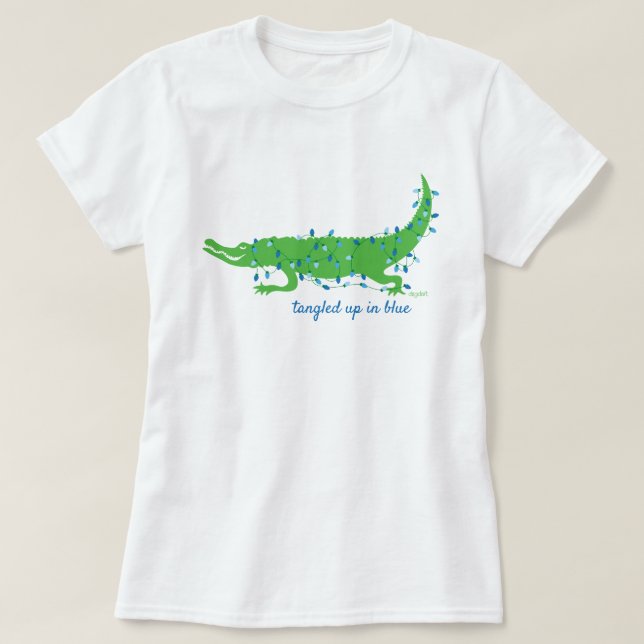 Uppskjuten i blå T-skirt T Shirt (Design framsida)