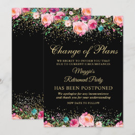 Uppskjuten kungörelse Blomster Pensionärsfest Inbjudningar