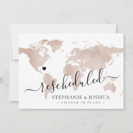 Uppskjuten omplanerad destinationsbröllop Tan Kart Meddelande