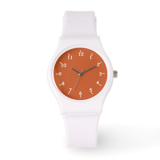 Uppskjuten Orange och marmallow Armbandsur (Framsida)