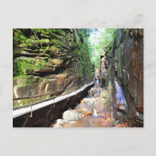Uppskjutet Väg Stream Franconia Notch NH-vykort Vykort