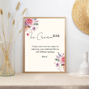 Uppskjutna Rosa Modern Möhippa Pub-tecken Poster
