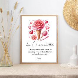 Uppskjutna Rosa Modern Möhippa Pub-tecken Poster