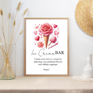 Uppskjutna Rosa Modern Möhippa Pub-tecken Poster