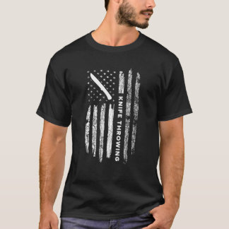 Uppskjutning av amerikanska Flagga Knivar - Vintag T Shirt