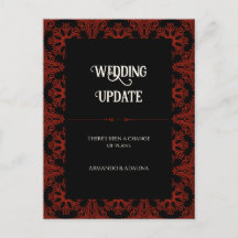Uppskjutning av Black and Red Blommigt Gothic Bröl