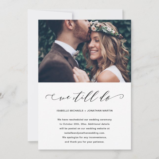 Uppskjutning av bröllop gör vi fortfarande foto meddelande (Framsida)