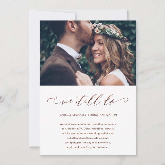 Uppskjutning av bröllop gör vi fortfarande foto meddelande (Framsida)