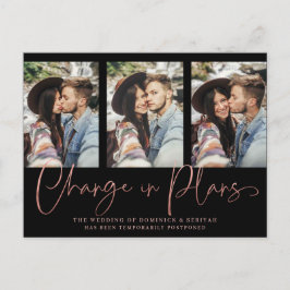 Uppskjutning av chic Handwrite Ro Guld Bröllop Vykort