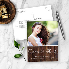 Uppskjutning av examen i rustik trä vykort