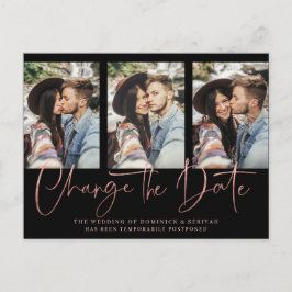 Uppskjutning av handskrivet Ro Guld Bröllop Vykort