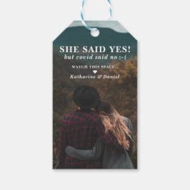 Uppskjutning av Typografi Bröllop sparar datumet Presentetikett