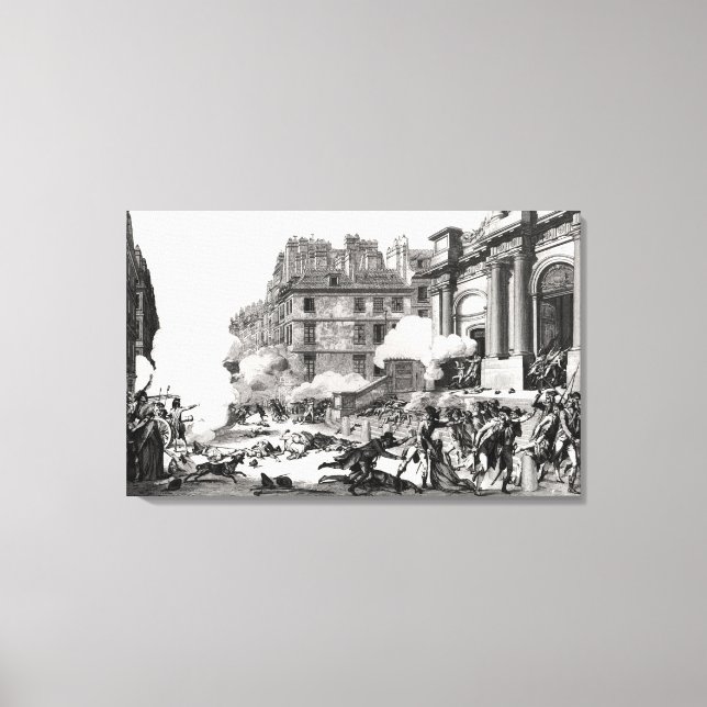 Uppskjutning före St. Roch-kyrkan i Paris Canvastryck (Framsida)
